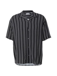JACK & JONES Hemd 'JJEJEFF' schwarz/weiß