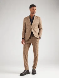 JACK & JONES Anzug JPRFranco creme / brokat / dunkelbraun
