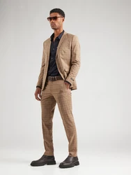 JACK & JONES Anzug JPRFranco creme / brokat / dunkelbraun