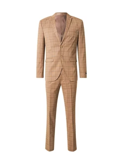 JACK & JONES Anzug JPRFranco creme / brokat / dunkelbraun