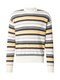 Pullover marine / hellblau / zitrone / wei