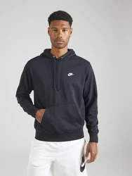 Nike Sportswear Sweatshirt 'Club Fleece' schwarz/weiß