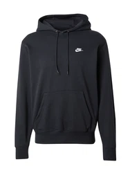 Nike Sportswear Sweatshirt 'Club Fleece' schwarz/weiß