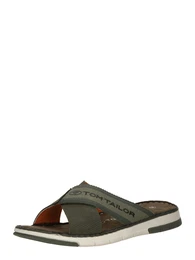 Pantolette oliv / dunkelgrn