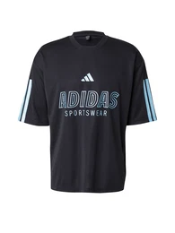 Sportshirt 'TIRO' hellblau / schwarz