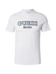 GUESS T-Shirt beige/hellblau/weiß
