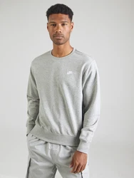 Nike Sportswear Sweatshirt 'Club Fleece' graumeliert/weiß