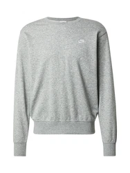 Nike Sportswear Sweatshirt 'Club Fleece' graumeliert/weiß