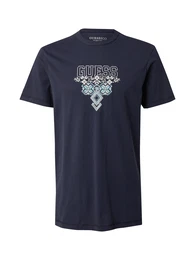 T-Shirt navy / hellblau / wei