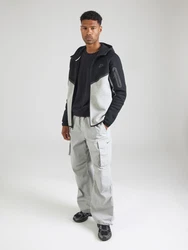 Nike Sportswear Sweatjacke 'TECH FLEECE' hellgrau/schwarz