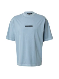 T-Shirt hellblau / schwarz