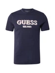 GUESS T-Shirt ecru / navy / hellbraun / weiß