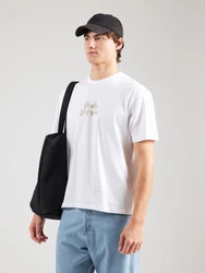 GUESS T-Shirt beige/weiß