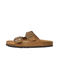 Pantolette dunkelbeige