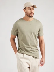 SELECTED HOMME T-Shirt 'SLHCORMAC' beige / cognac / oliv