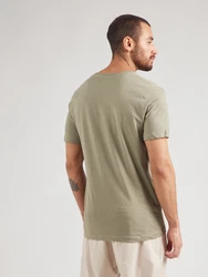 SELECTED HOMME T-Shirt 'SLHCORMAC' beige / cognac / oliv