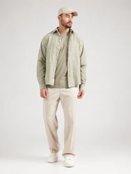 SELECTED HOMME T-Shirt 'SLHCORMAC' beige / cognac / oliv