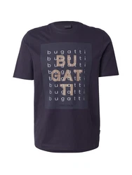 bugatti T-Shirt sand/schwarz/weiß