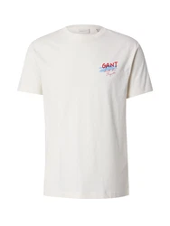 GANT T-Shirt creme/himmelblau/tanne/dunkelpink