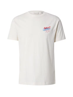 GANT T-Shirt creme/himmelblau/tanne/dunkelpink GANT T-Shirt creme/himmelblau/tanne/dunkelpink