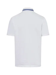 bugatti Poloshirt dunkelbeige/blaumeliert/weiß