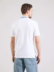 bugatti Poloshirt dunkelbeige/blaumeliert/weiß