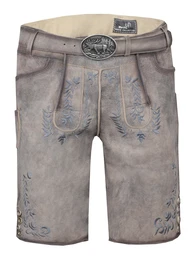 Trachtenshorts 'Greding' grau / taupe