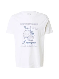 T-Shirt 'Almir' dunkelblau / wei