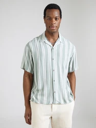 JACK & JONES Hemd 'JJEJEFF' pastellgrün/weiß
