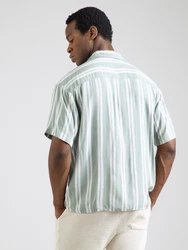 JACK & JONES Hemd 'JJEJEFF' pastellgrün/weiß