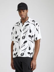 JACK & JONES Hemd 'JJEJEFF CHARGE' schwarz/weiß
