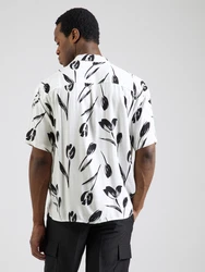 JACK & JONES Hemd 'JJEJEFF CHARGE' schwarz/weiß