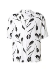 JACK & JONES Hemd 'JJEJEFF CHARGE' schwarz/weiß