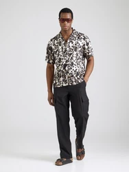 Only & Sons Hemd 'ONSROCKET' dunkelbeige/schwarz/weiß