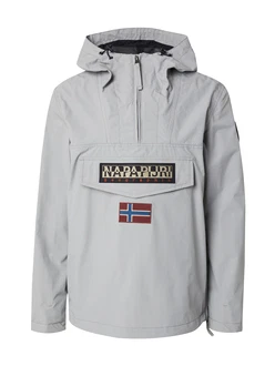 NAPAPIJRI Funktionsjacke 'RAINFOREST' beige/grau/rot/schwarz