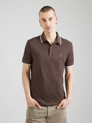 BOSS Poloshirt Passertip schoko/weiß