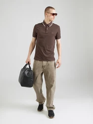 BOSS Poloshirt Passertip schoko/weiß