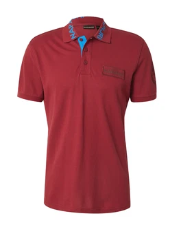 NAPAPIJRI Shirt 'E-AMUNDSEN 1' blau/kirschrot/feuerrot