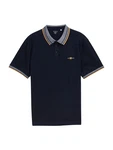 TOM TAILOR Men + Poloshirt marine/blaumeliert/orange