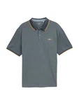 TOM TAILOR Men + Poloshirt taubenblau/gelb