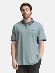 TOM TAILOR Men + Poloshirt mint/dunkelgrün