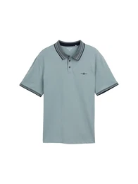 TOM TAILOR Men + Poloshirt mint / dunkelgrn