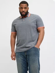 Jack & Jones T-Shirt JJEPaulos blau/zitronengelb/weiß