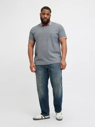 Jack & Jones T-Shirt JJEPaulos blau/zitronengelb/weiß