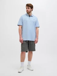 Jack & Jones T-Shirt JJEPaulos hellblau/schwarz/weiß