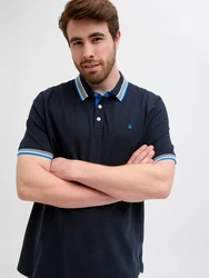 Jack & Jones T-Shirt JJEPaulos marine/azur/weiß