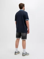 Jack & Jones T-Shirt JJEPaulos marine/azur/weiß