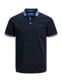 Jack & Jones T-Shirt JJEPaulos marine/azur/weiß