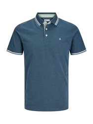 Jack & Jones T-Shirt JJEPaulos marine/pastellgrün/weiß