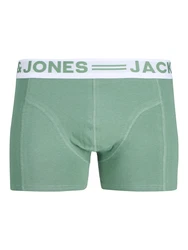 JACK & JONES Boxershorts SENSE TRUNKS 3-PACK NOOS graumeliert/pastellgrün/schwarz/weiß